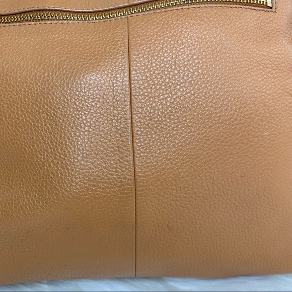 Tory Burch Bombé Slouchy Camel Leather Tote Bag - Picture 6 of 15